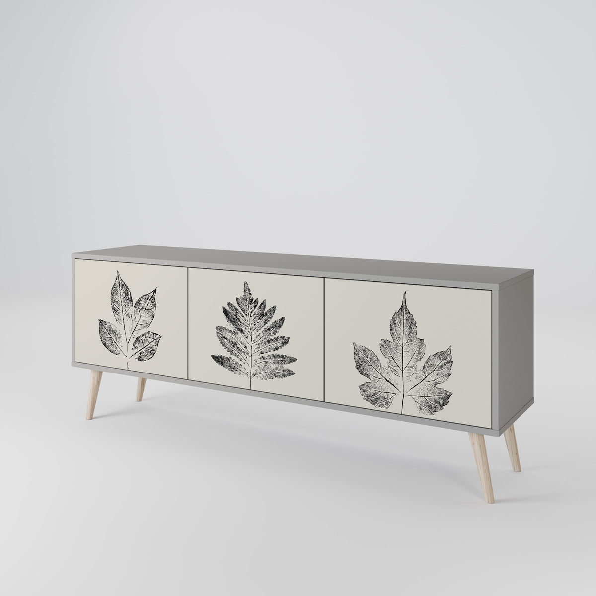 LEAFY STAMPS Mueble de TV de 3 Puertas