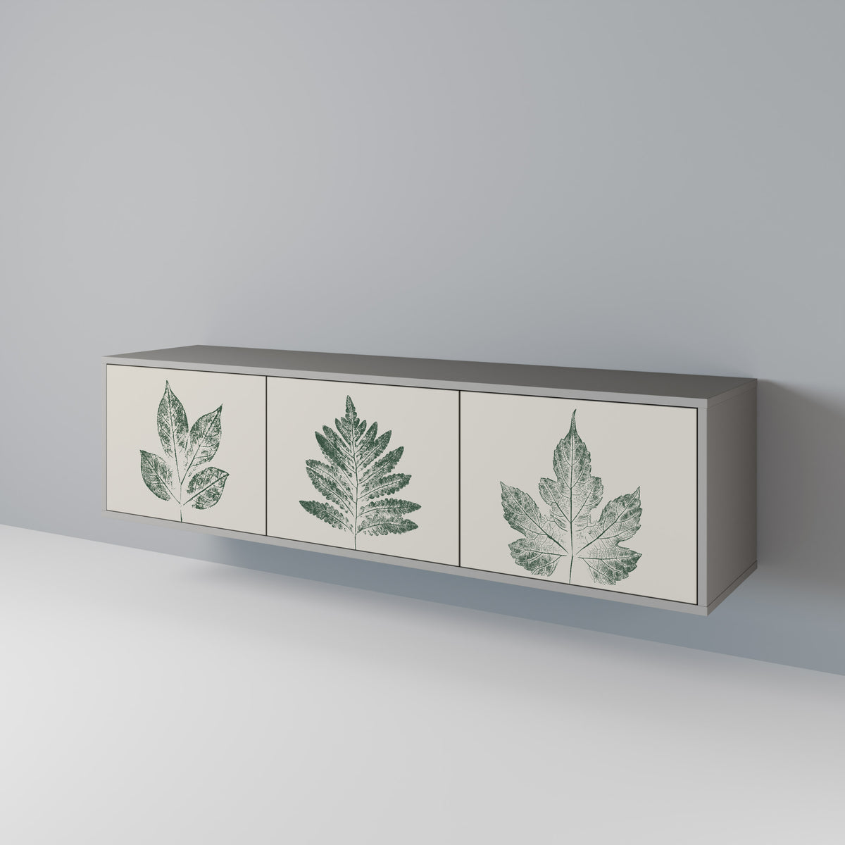 GREEN LEAFY STAMPS Mueble de TV de 3 Puertas