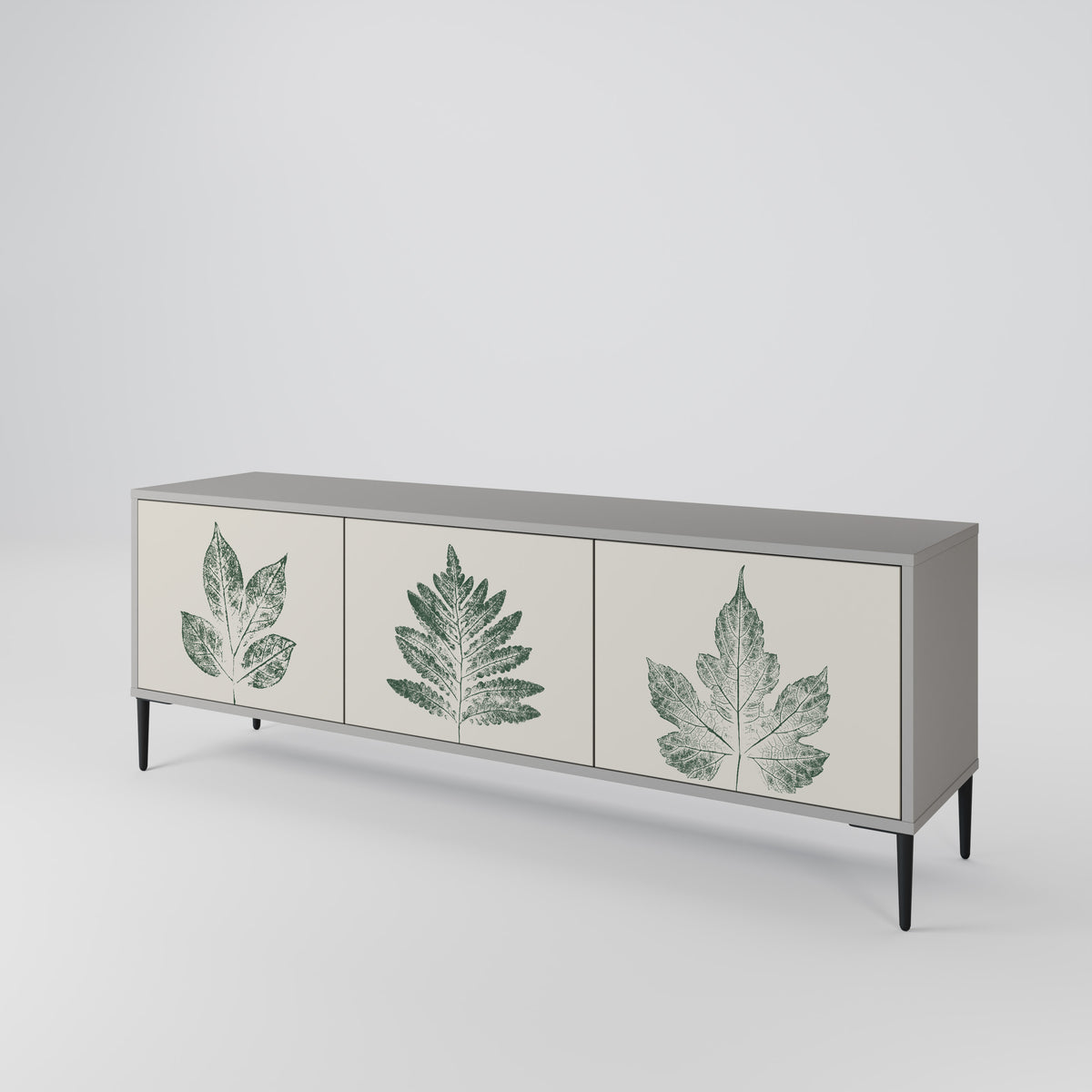 GREEN LEAFY STAMPS Mueble de TV de 3 Puertas
