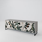 VERDURE FORMATION Mueble de TV de 3 Puertas en Acabado Gris