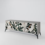 VERDURE FORMATION Mueble de TV de 3 Puertas en Acabado Gris