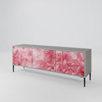 SWEET TROPICS Mueble de TV de 3 Puertas en Acabado Gris