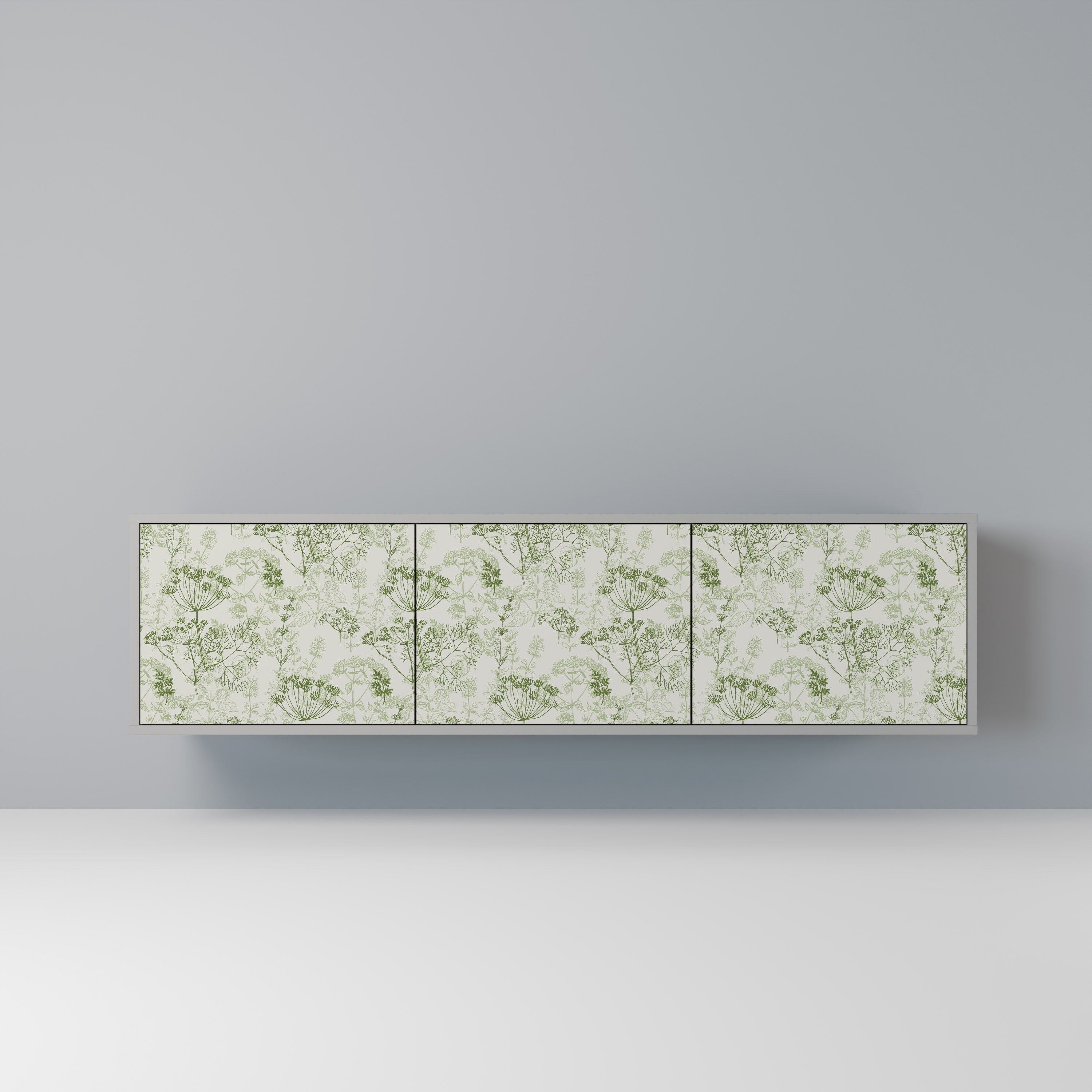 Mueble de TV FENNEL BALDACHIN de 3 puertas en acabado gris