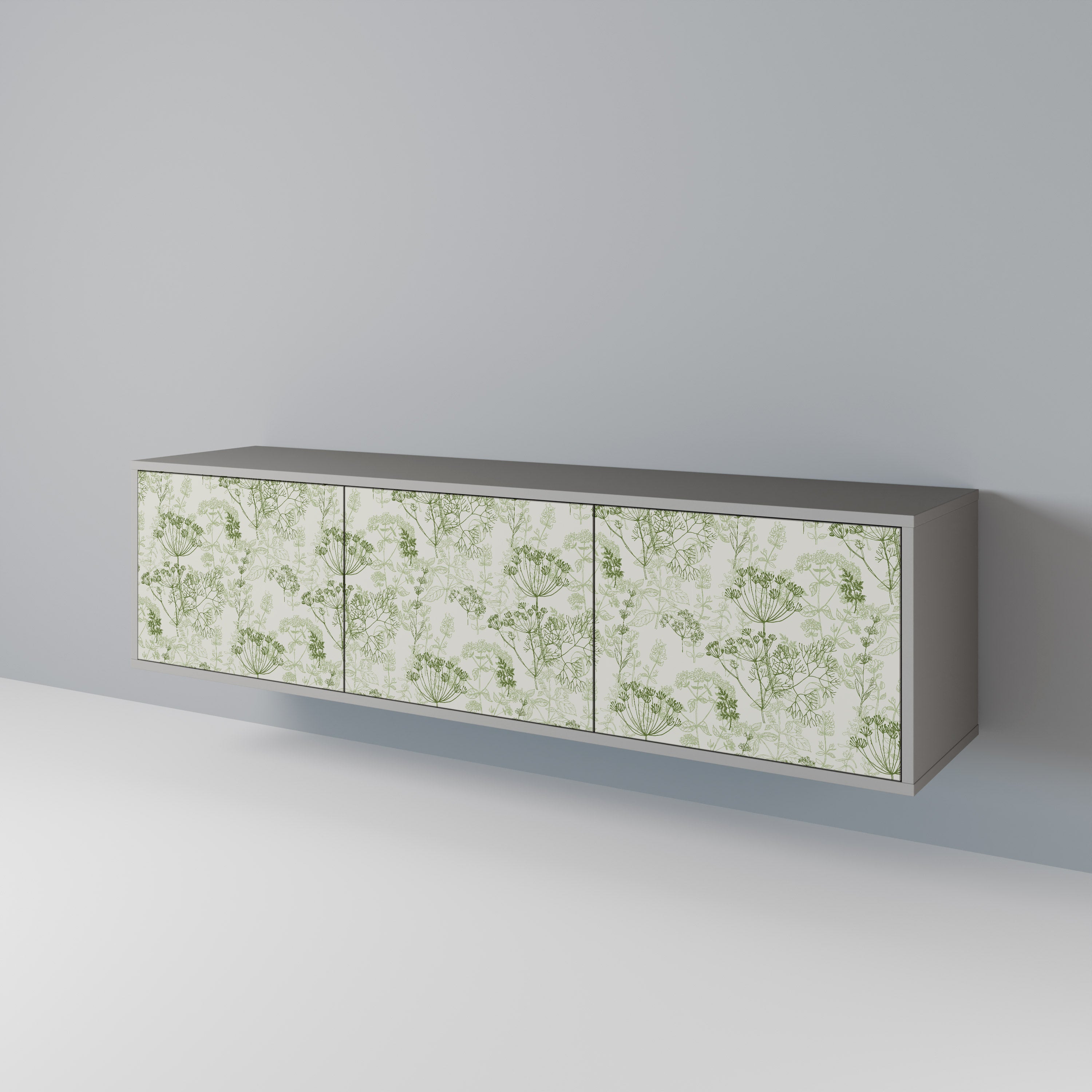 Mueble de TV FENNEL BALDACHIN de 3 puertas en acabado gris