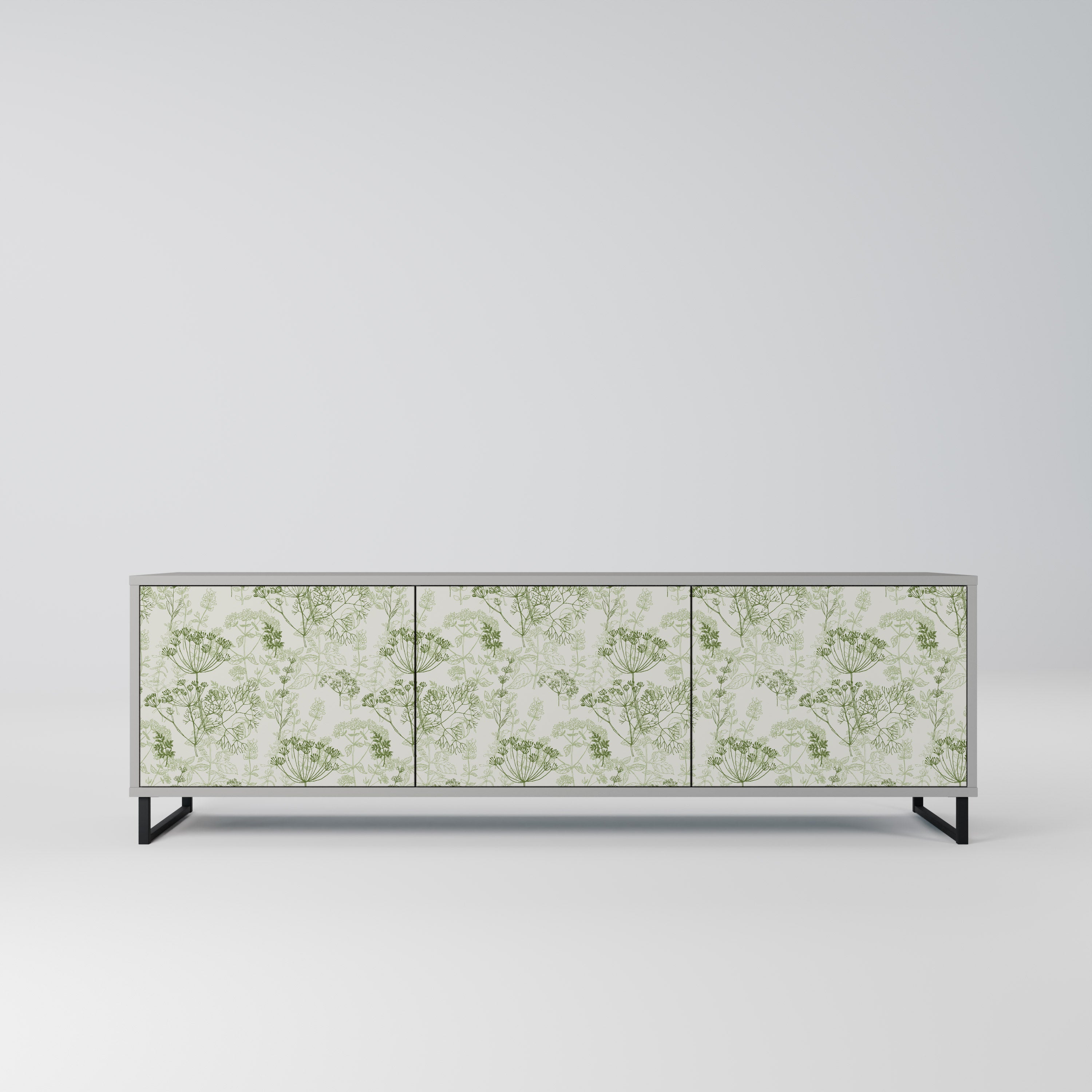 Mueble de TV FENNEL BALDACHIN de 3 puertas en acabado gris