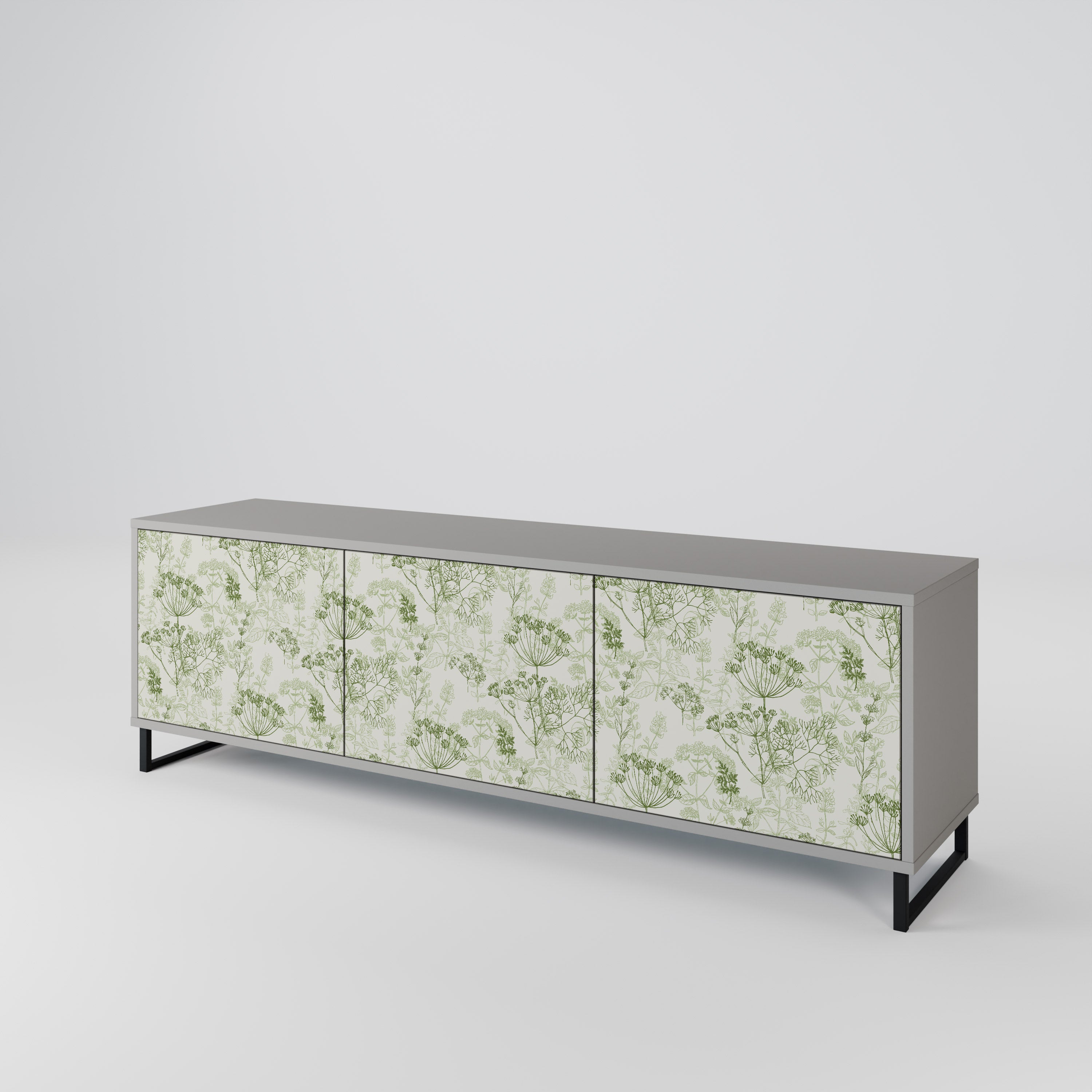 Mueble de TV FENNEL BALDACHIN de 3 puertas en acabado gris