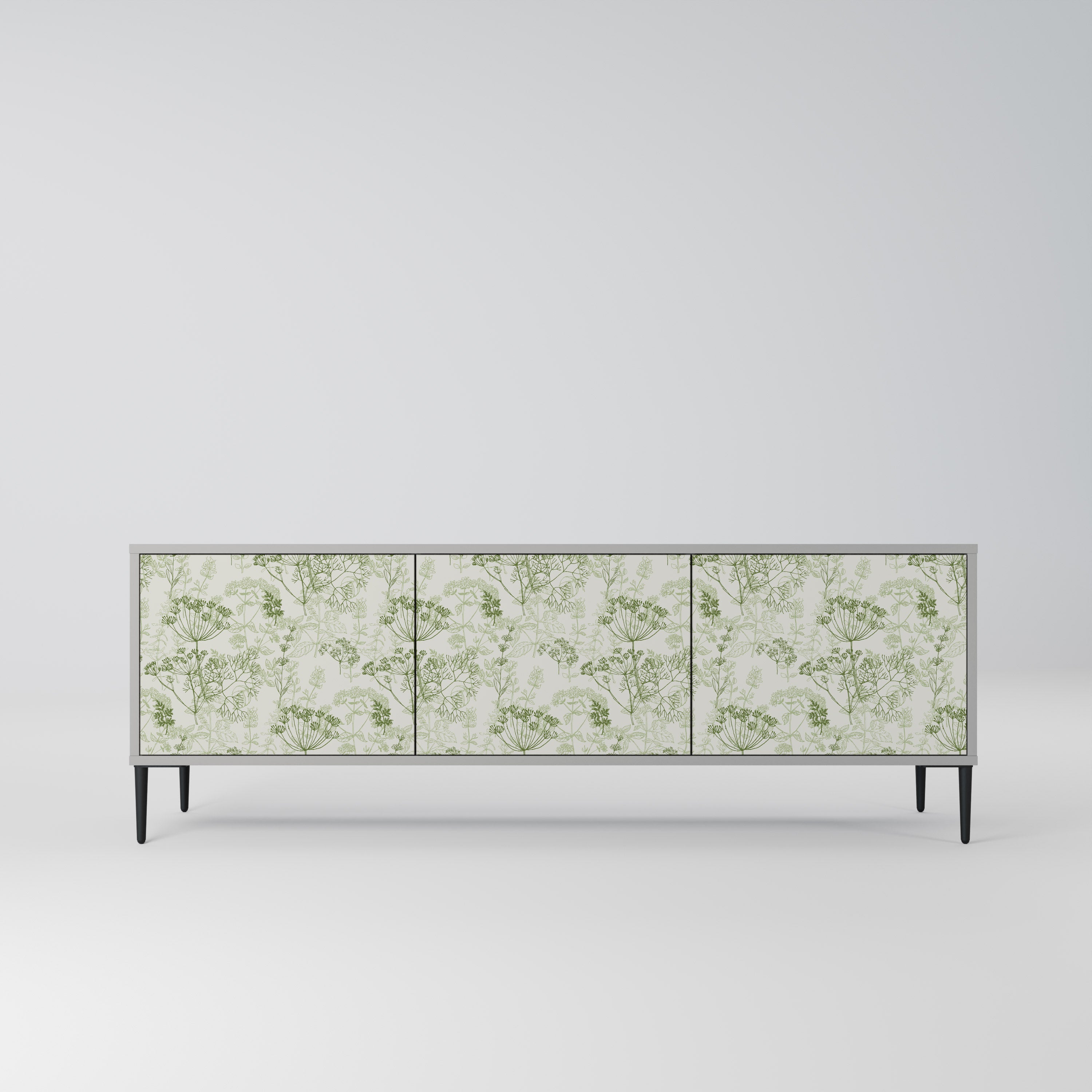 Mueble de TV FENNEL BALDACHIN de 3 puertas en acabado gris