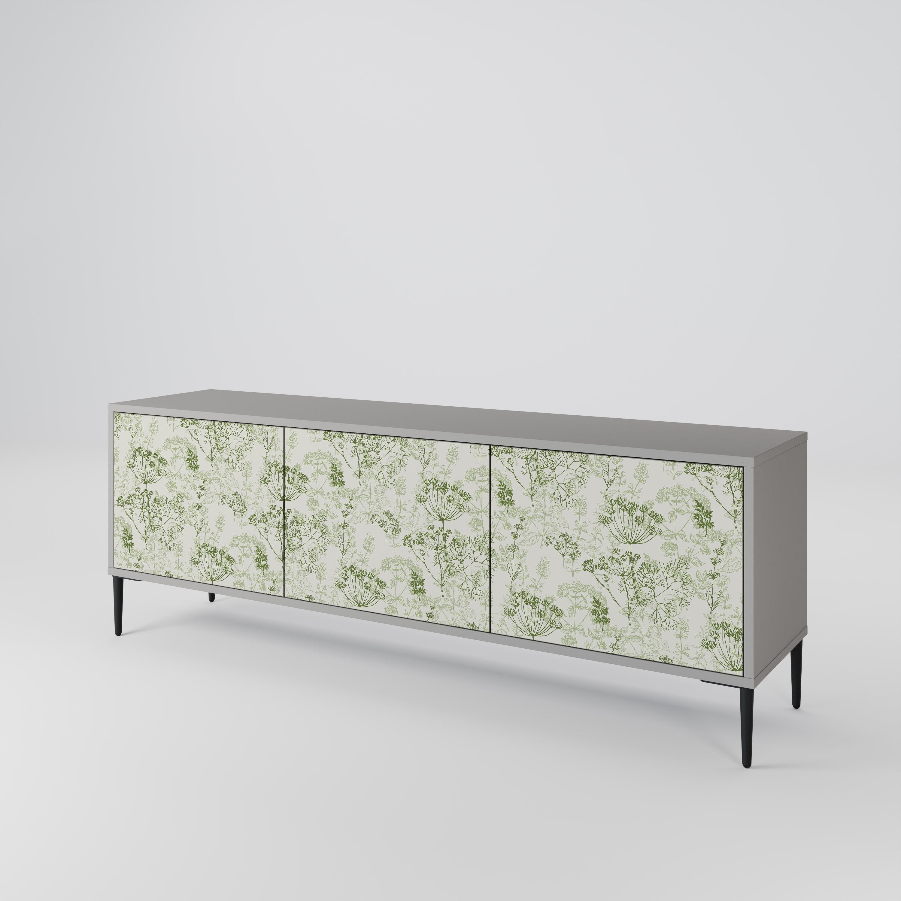 Mueble de TV FENNEL BALDACHIN de 3 puertas en acabado gris