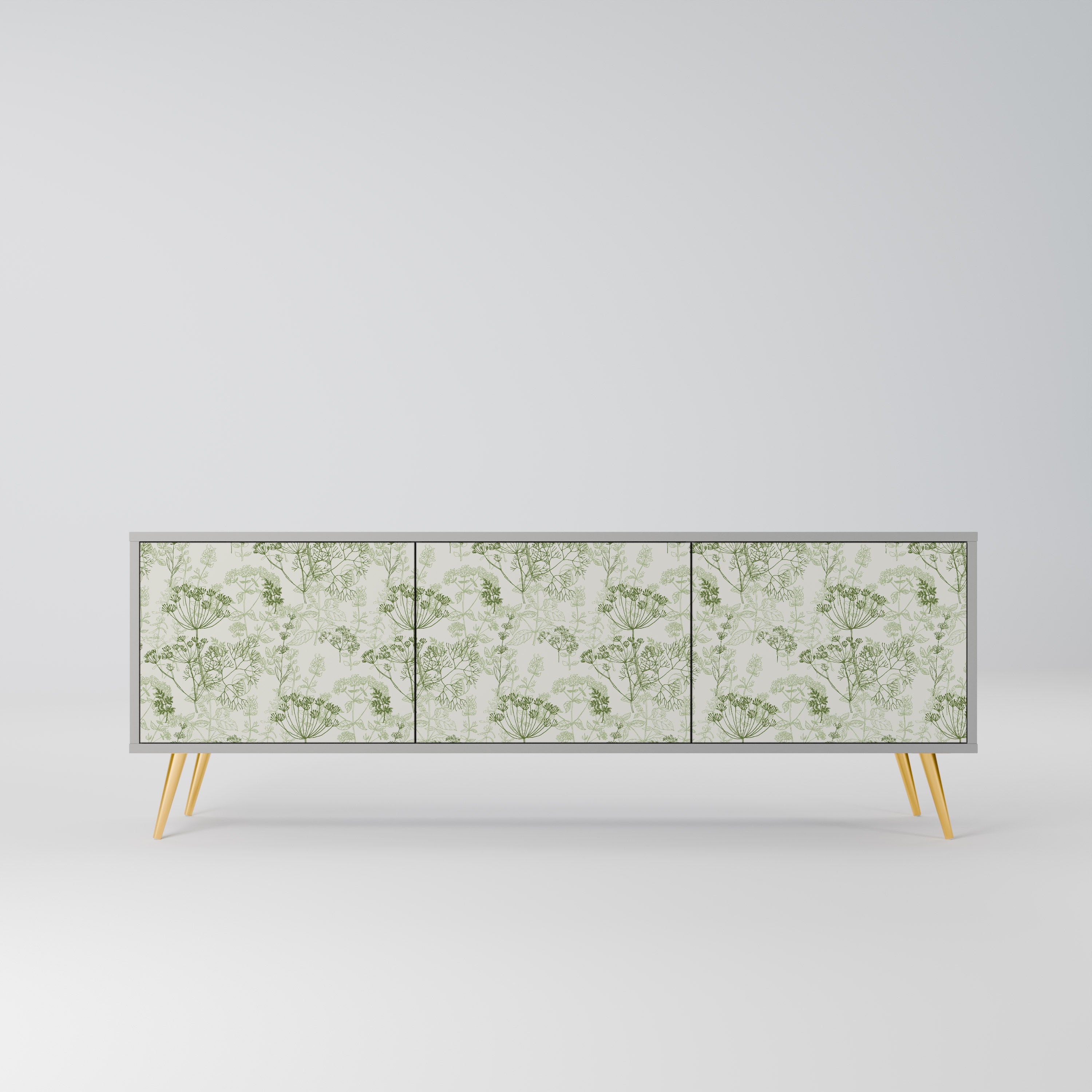 Mueble de TV FENNEL BALDACHIN de 3 puertas en acabado gris