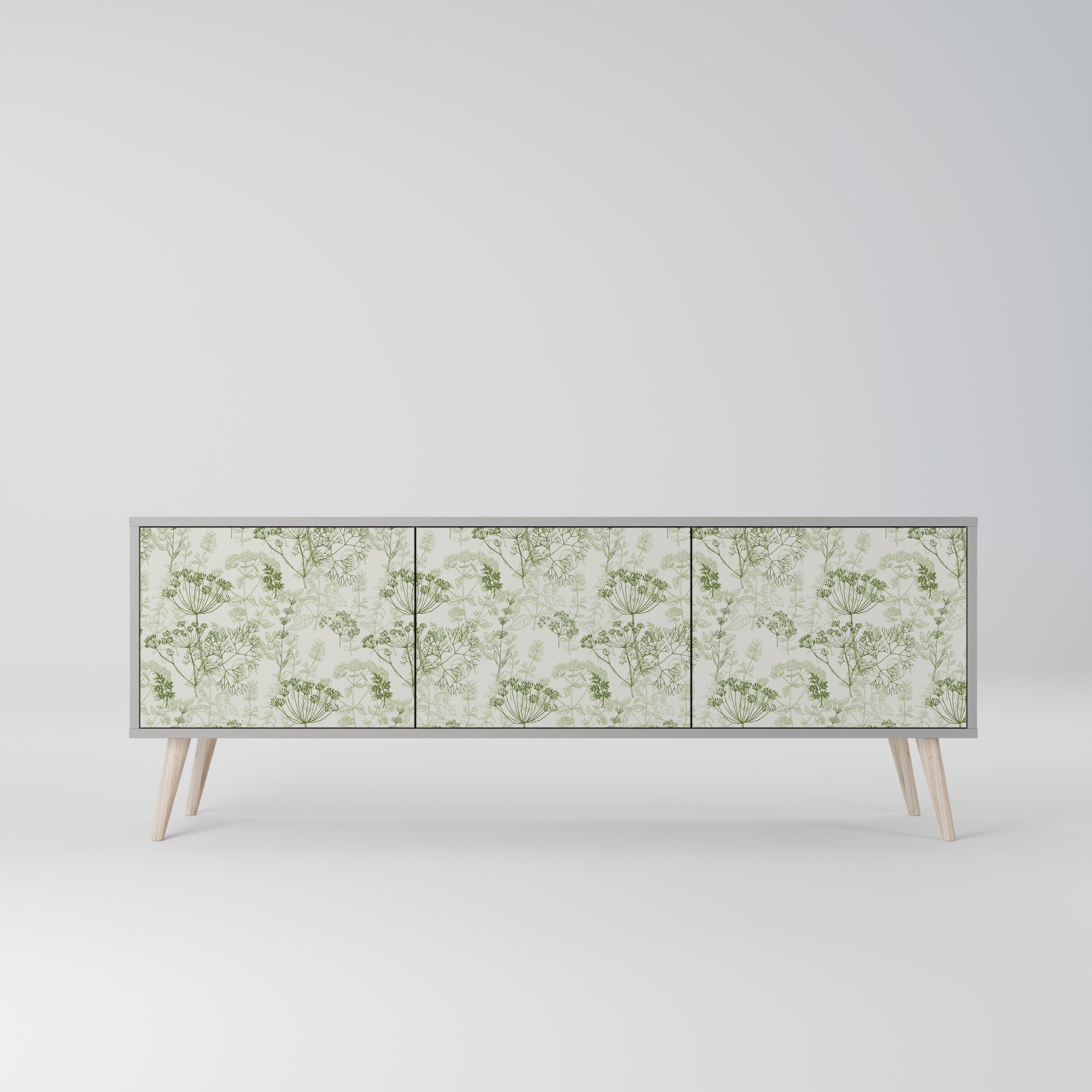 Mueble de TV FENNEL BALDACHIN de 3 puertas en acabado gris