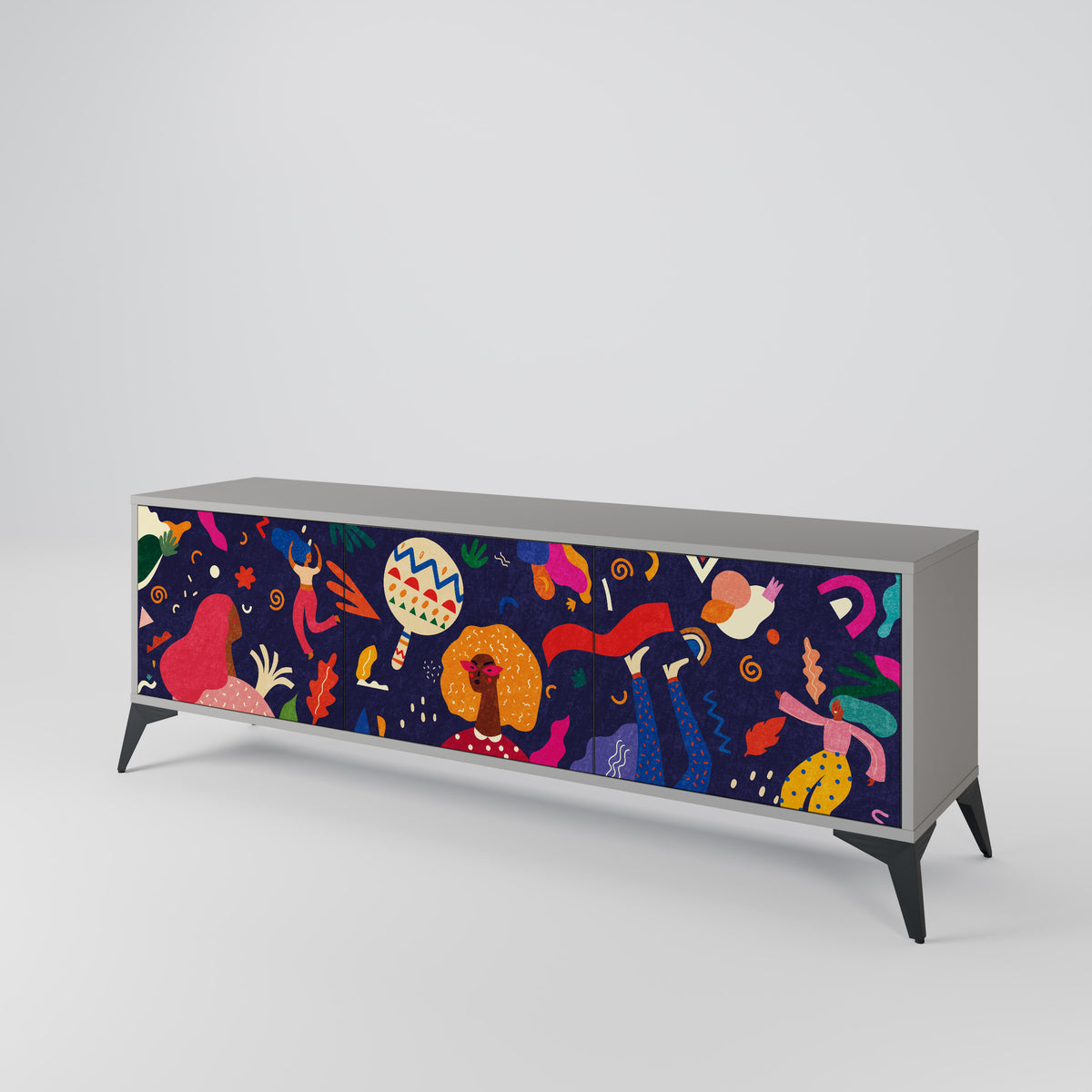 FESTIVE PLEASURES Mueble de TV de 3 Puertas