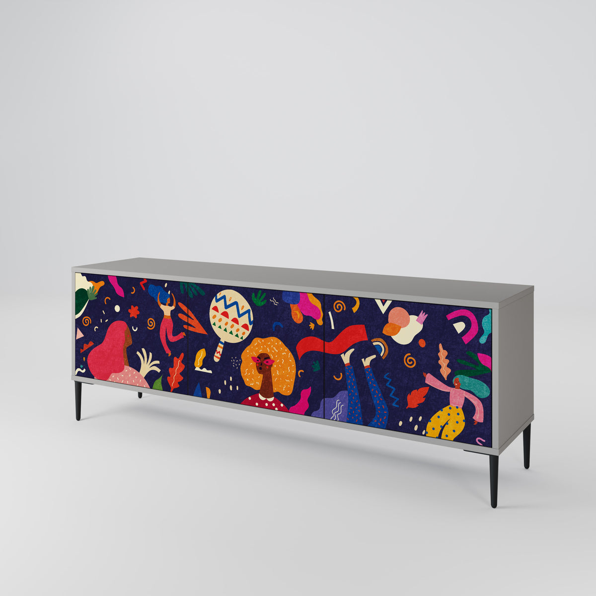 FESTIVE PLEASURES Mueble de TV de 3 Puertas