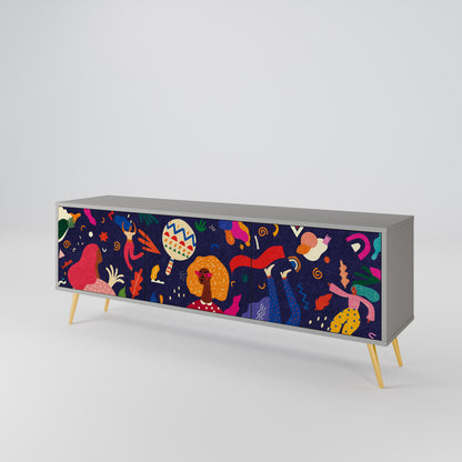 FESTIVE PLEASURES Mueble de TV de 3 Puertas