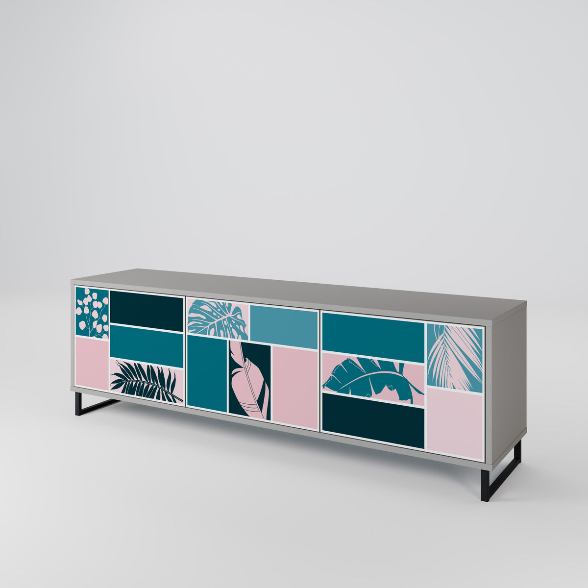 COMBINATION OF SHAPES Mueble de TV de 3 Puertas