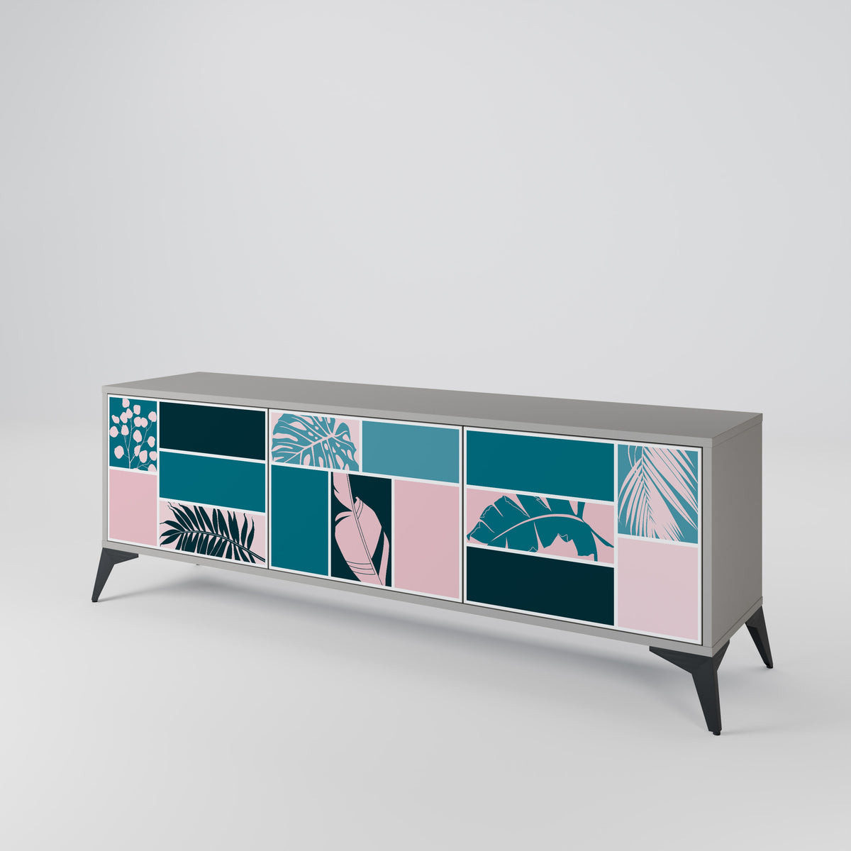 COMBINATION OF SHAPES Mueble de TV de 3 Puertas
