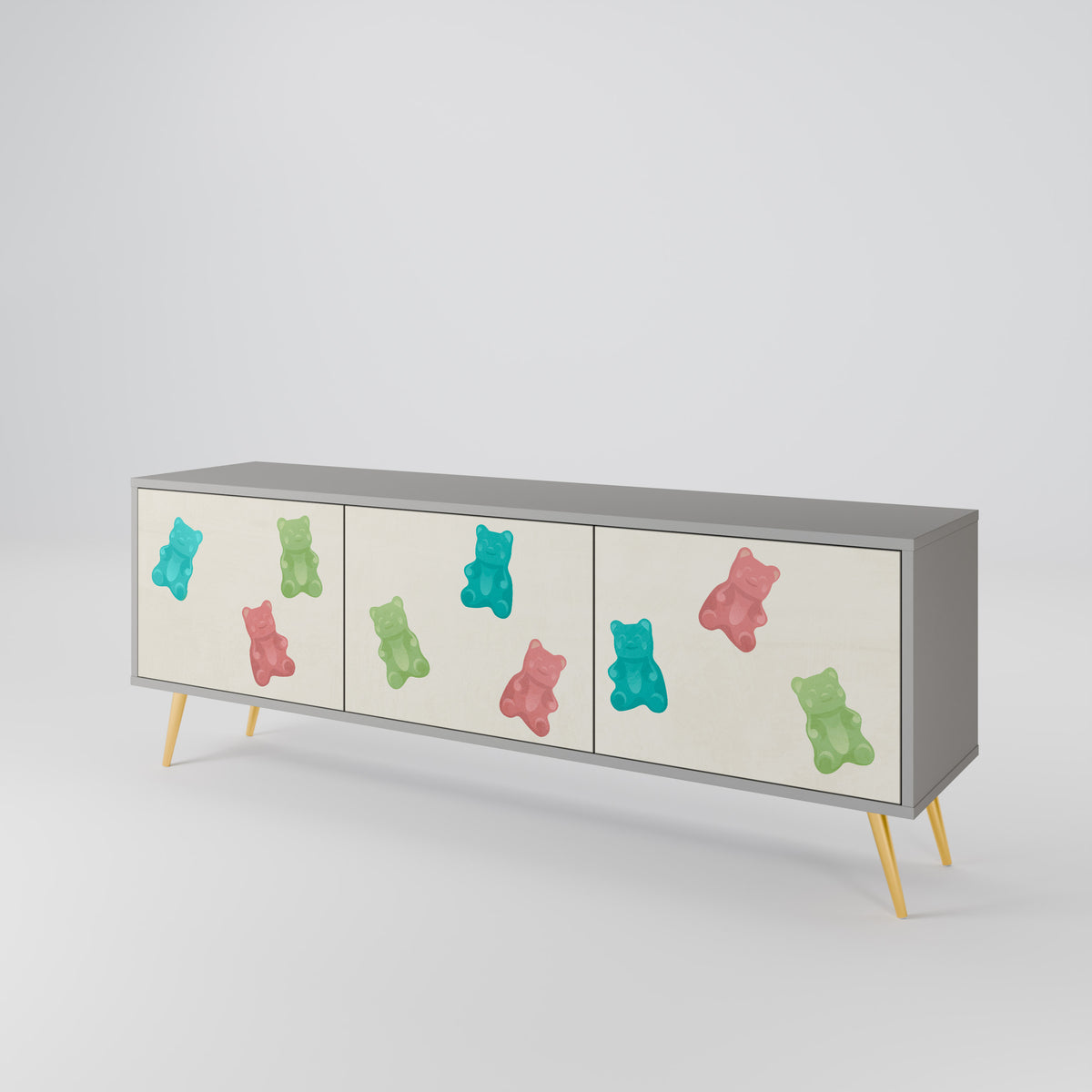 GUMMY BEARS Mueble de TV de 3 Puertas