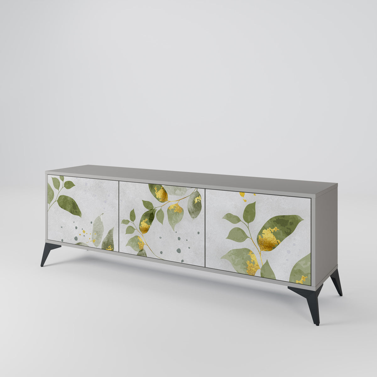 ELEGANT BOTANICS Mueble de TV de 3 Puertas