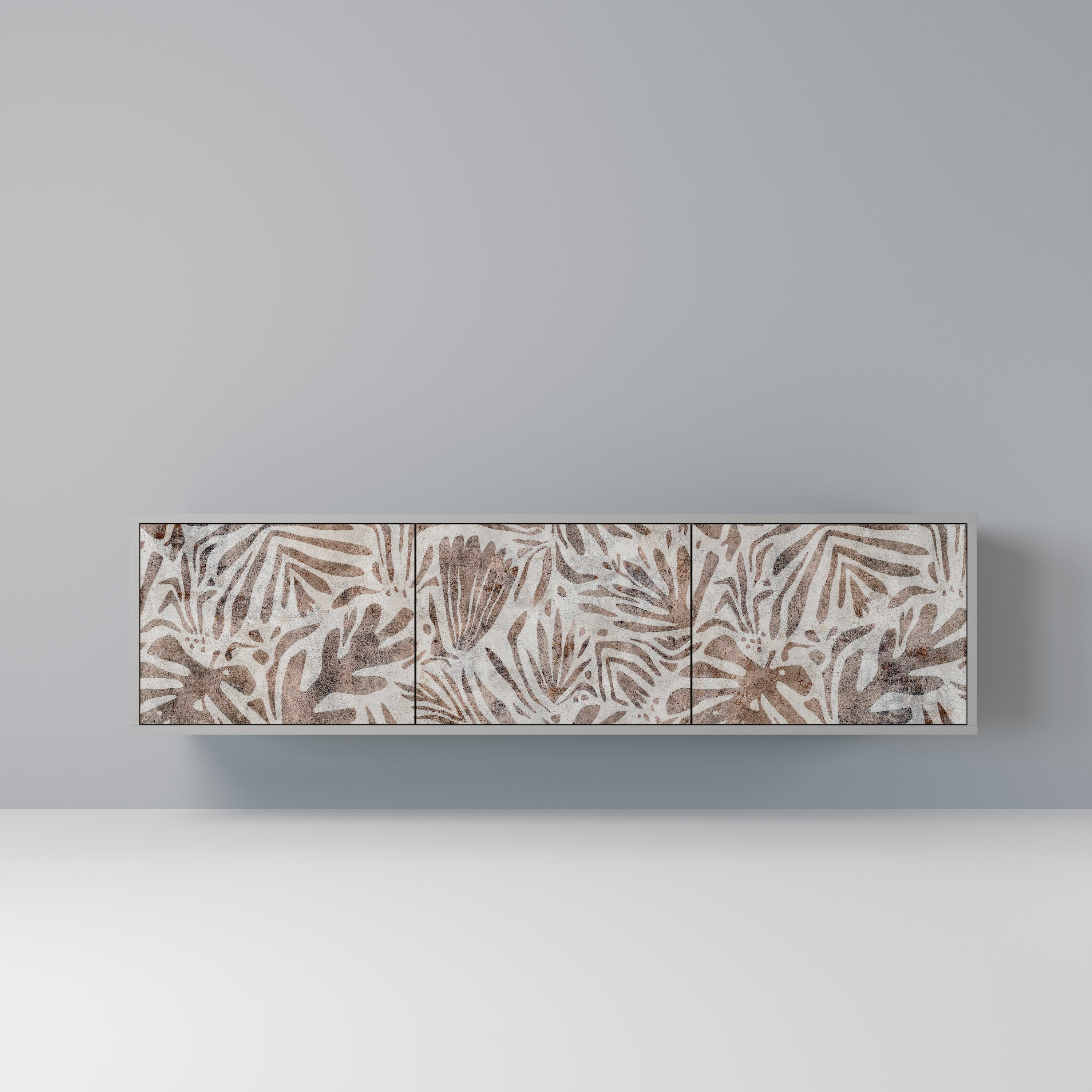 Mueble de TV PASSING TIME de 3 puertas en acabado gris