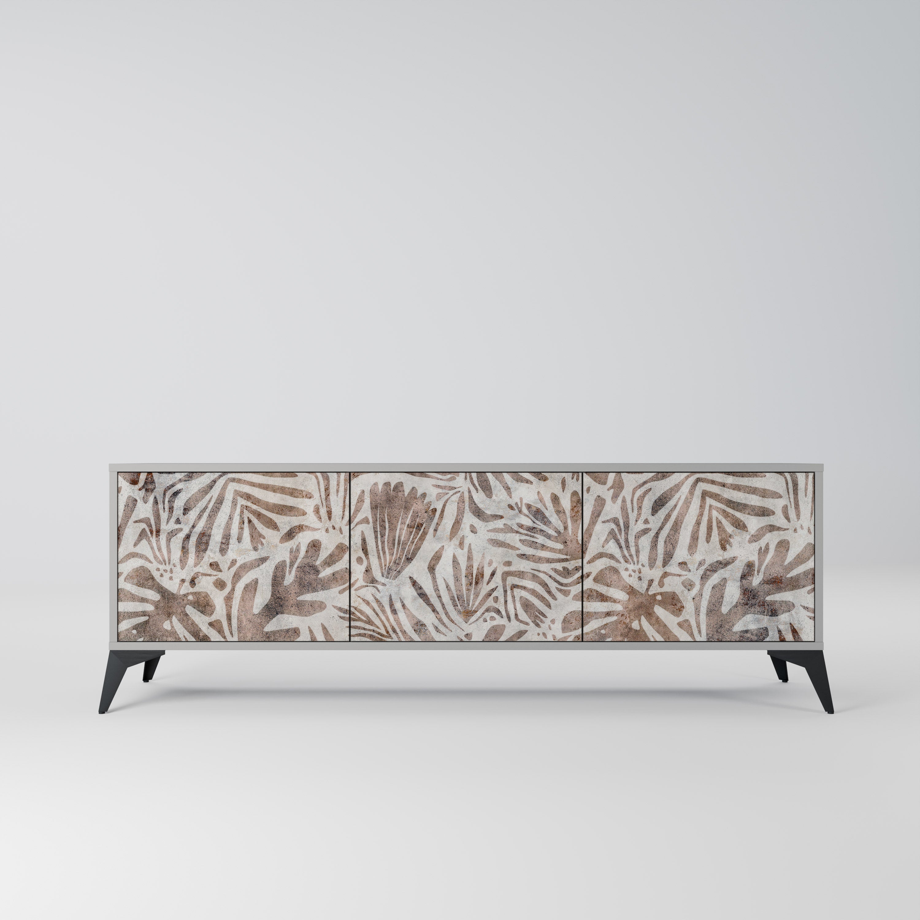 Mueble de TV PASSING TIME de 3 puertas en acabado gris