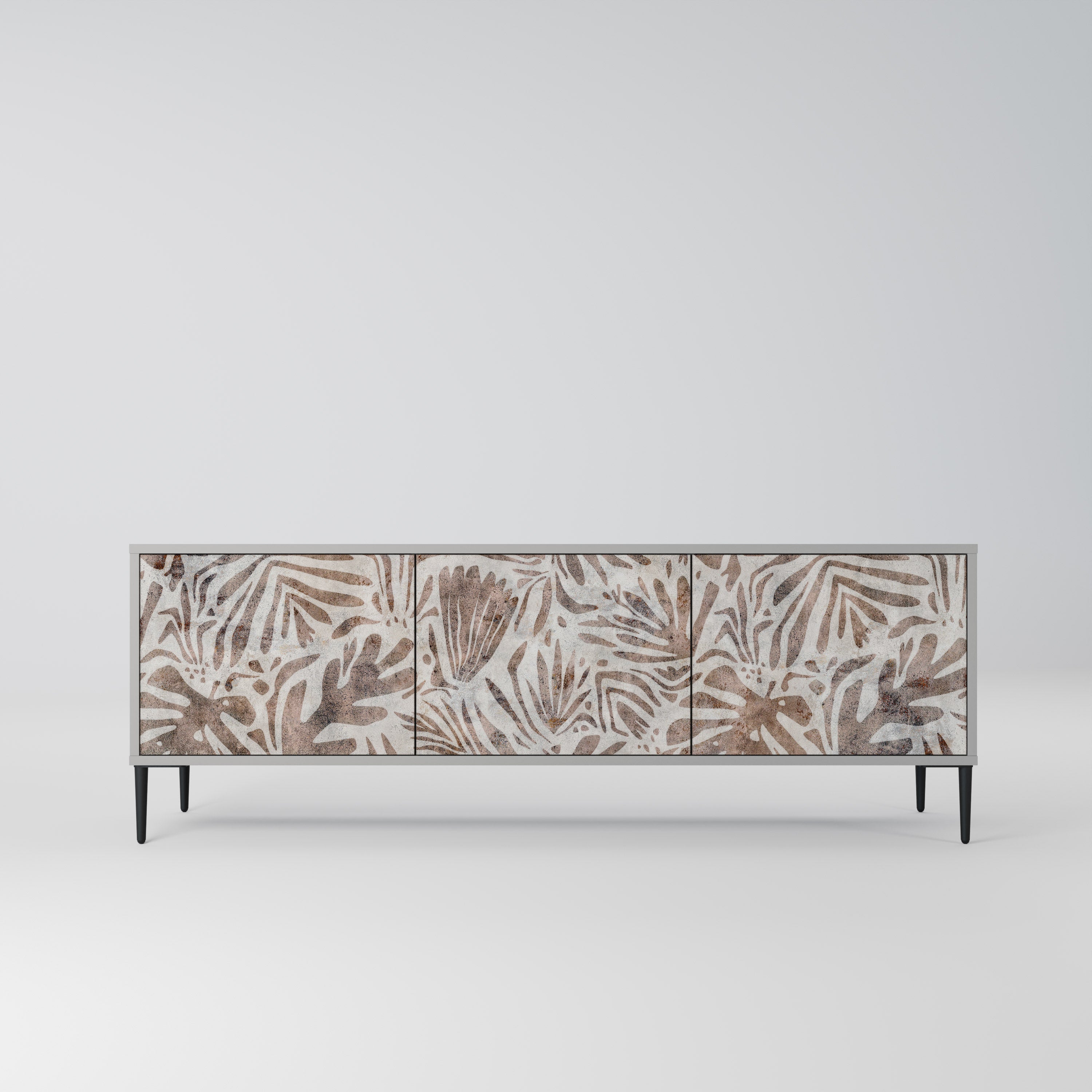 Mueble de TV PASSING TIME de 3 puertas en acabado gris