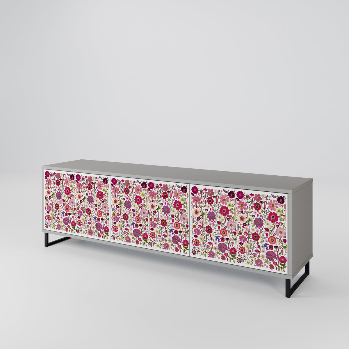 PETAL GARDEN 3-Door TV Cabinet