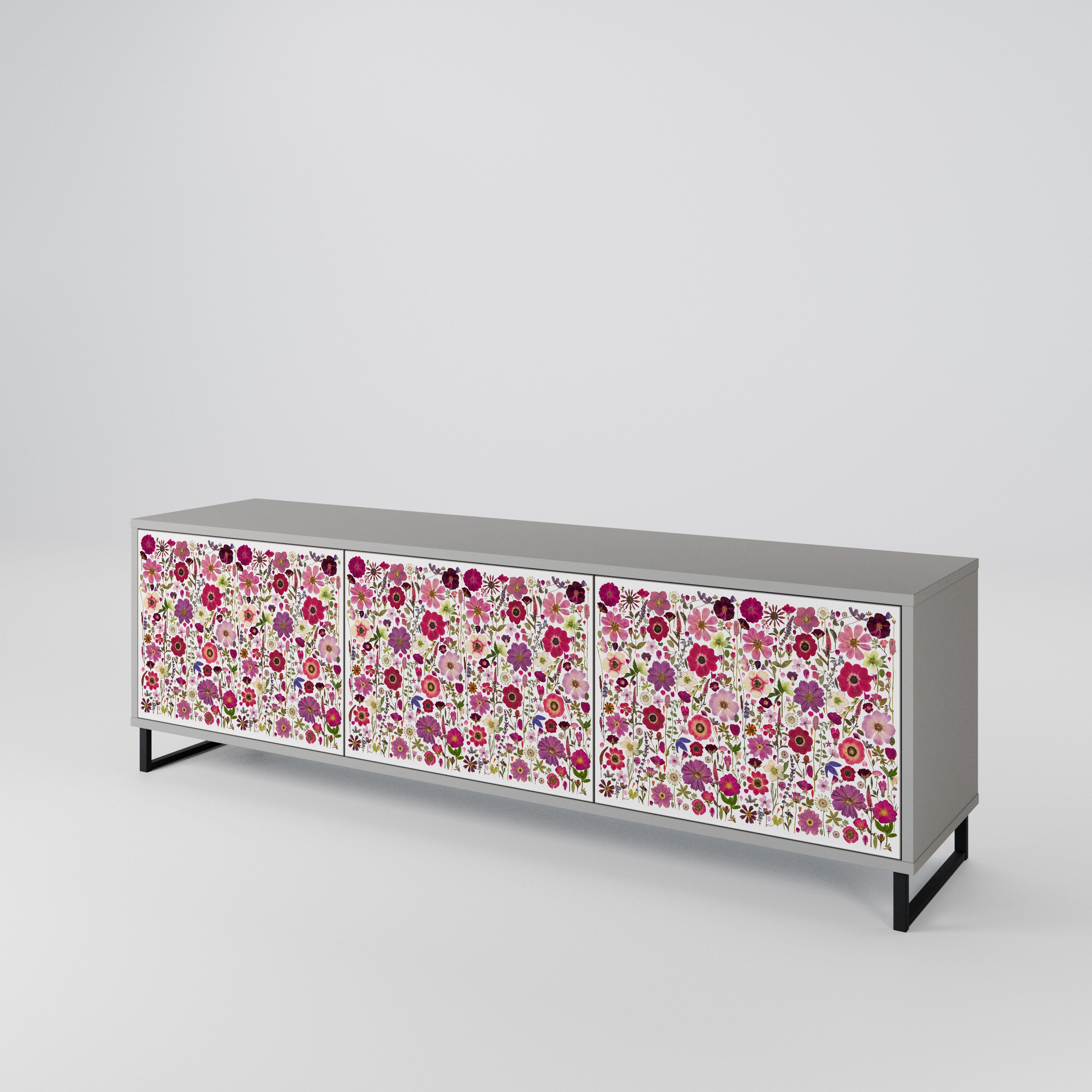 PETAL GARDEN Mueble de TV de 3 Puertas