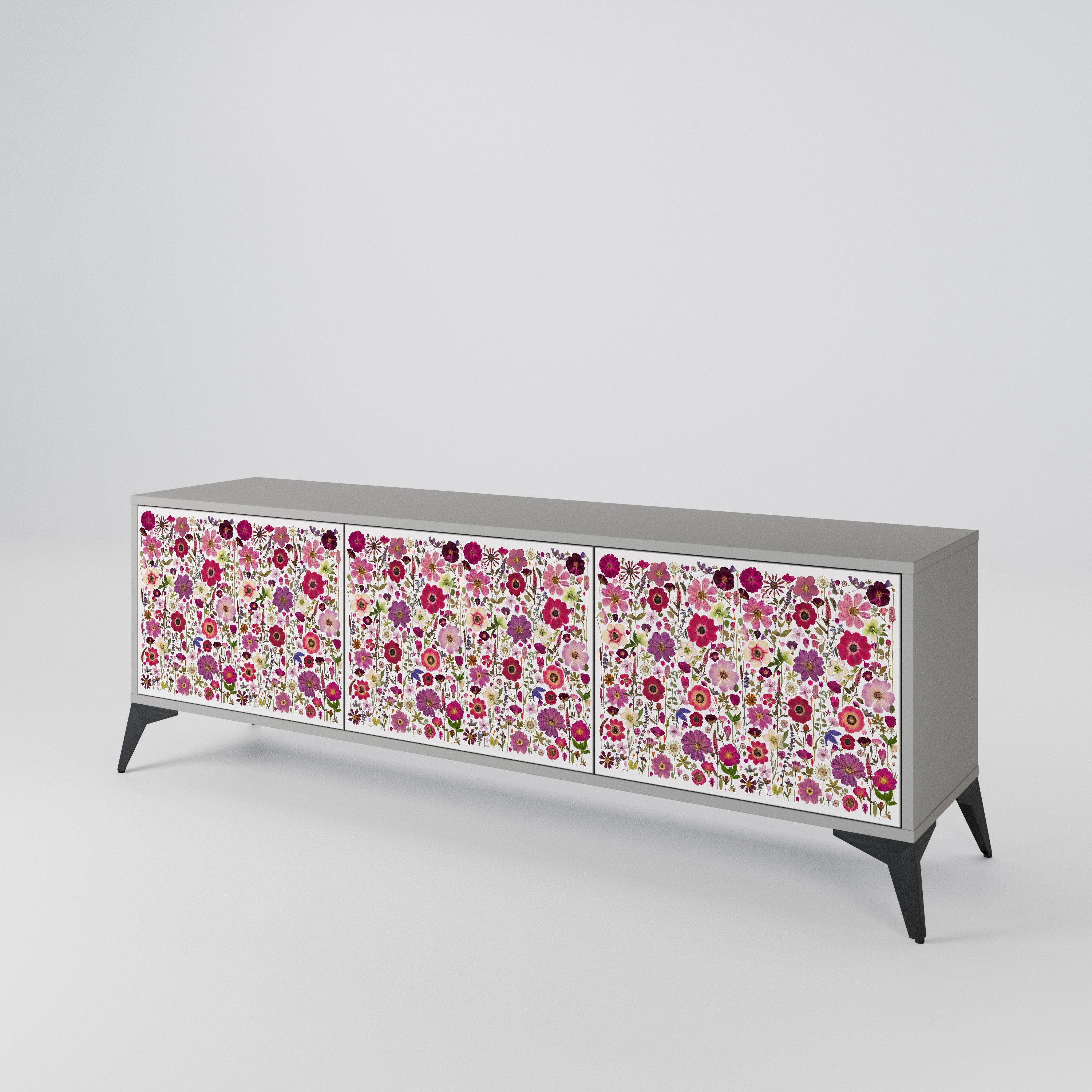 PETAL GARDEN Mueble de TV de 3 Puertas