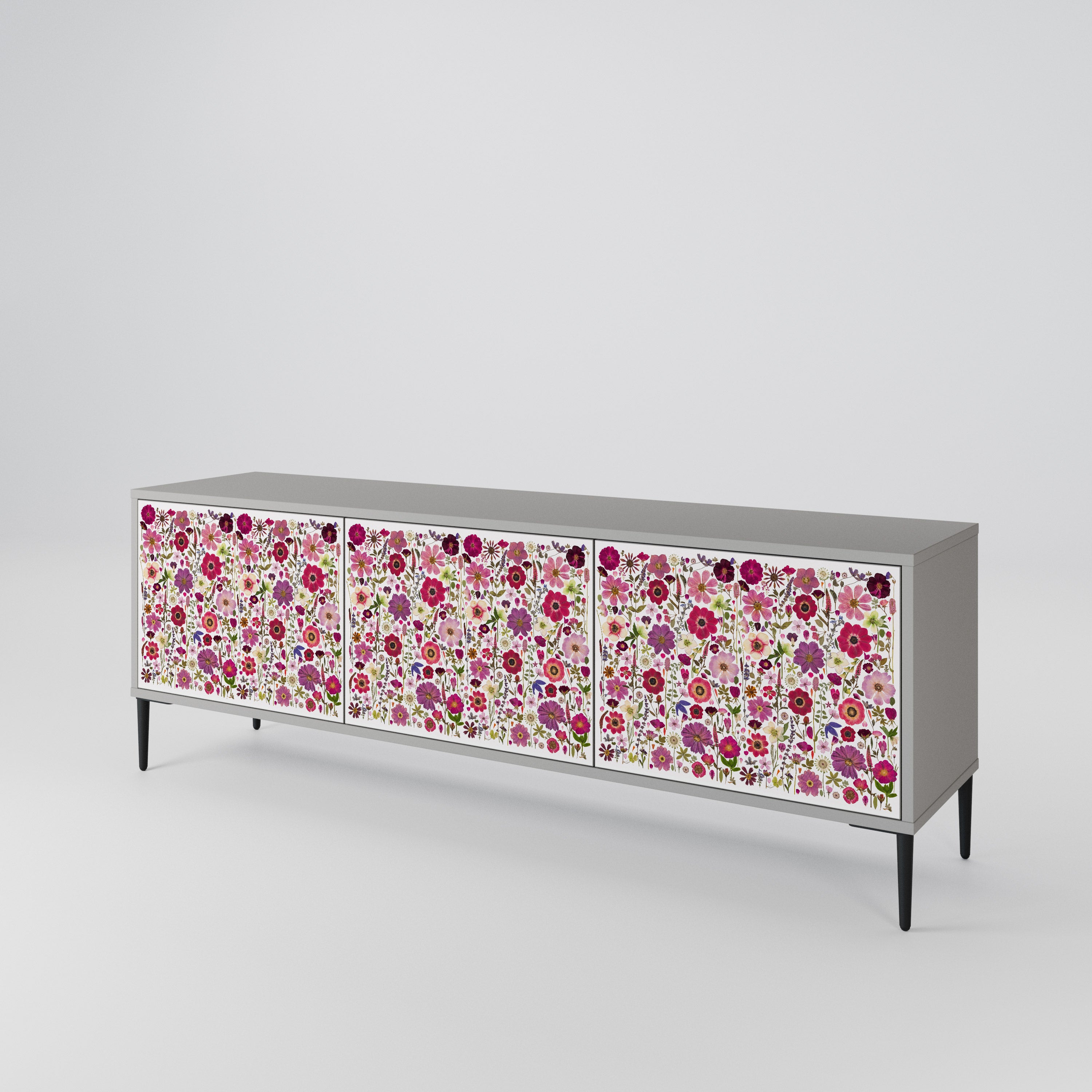 PETAL GARDEN Mueble de TV de 3 Puertas