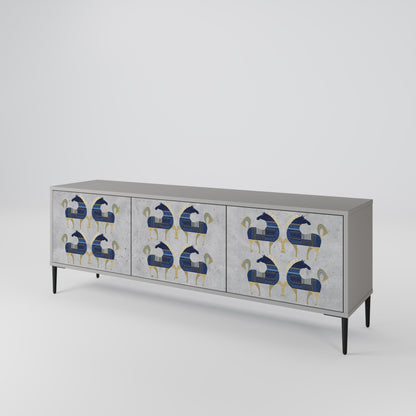 MAJESTIC STEED Mueble de TV de 3 Puertas