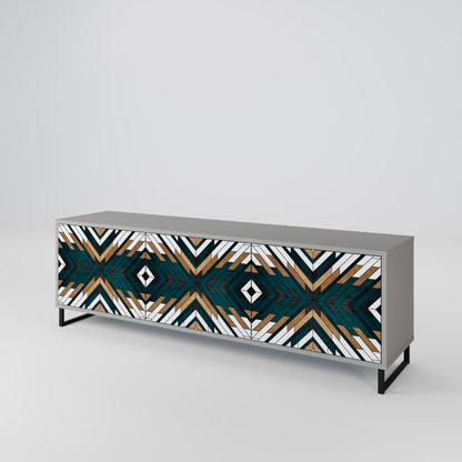 ARTISTIC GEOMETRY Mueble de TV de 3 Puertas