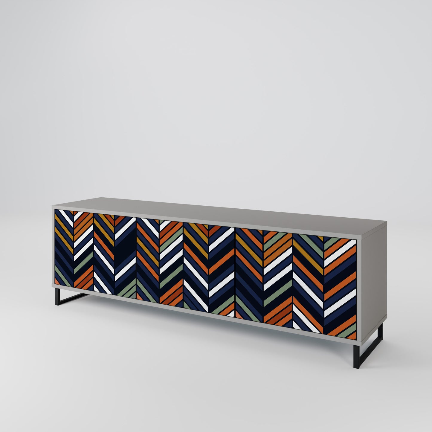 VIBRANT PATCHWORK Mueble de TV de 3 Puertas