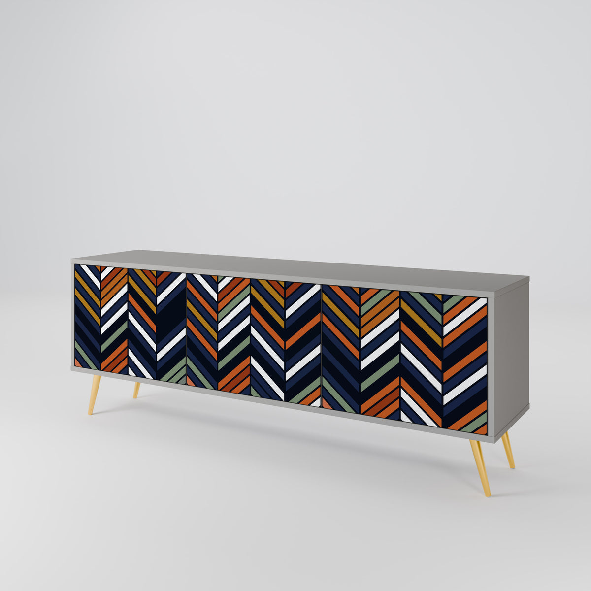 VIBRANT PATCHWORK Mueble de TV de 3 Puertas