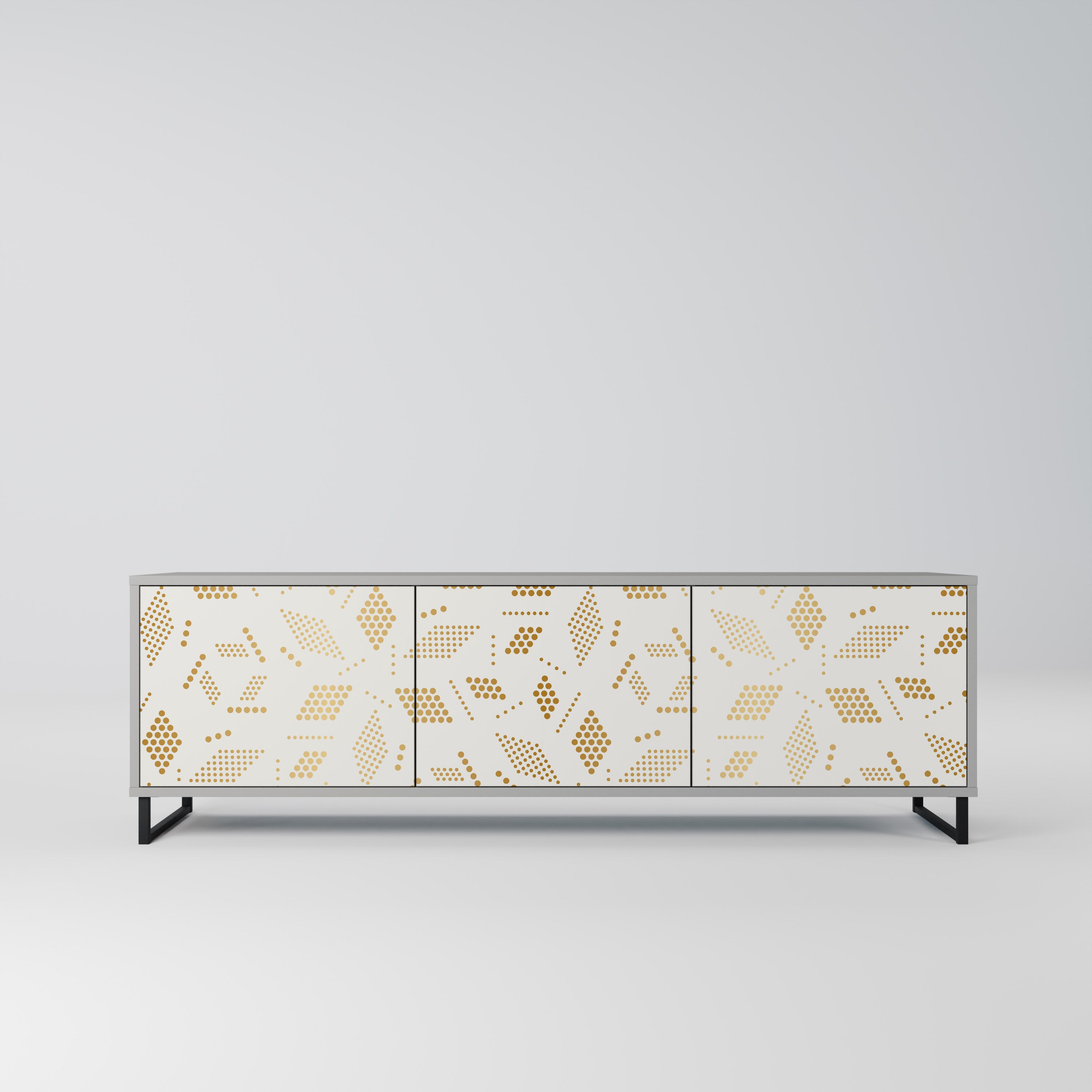 Mueble de TV de 3 puertas SPOTTED DAZE en acabado gris