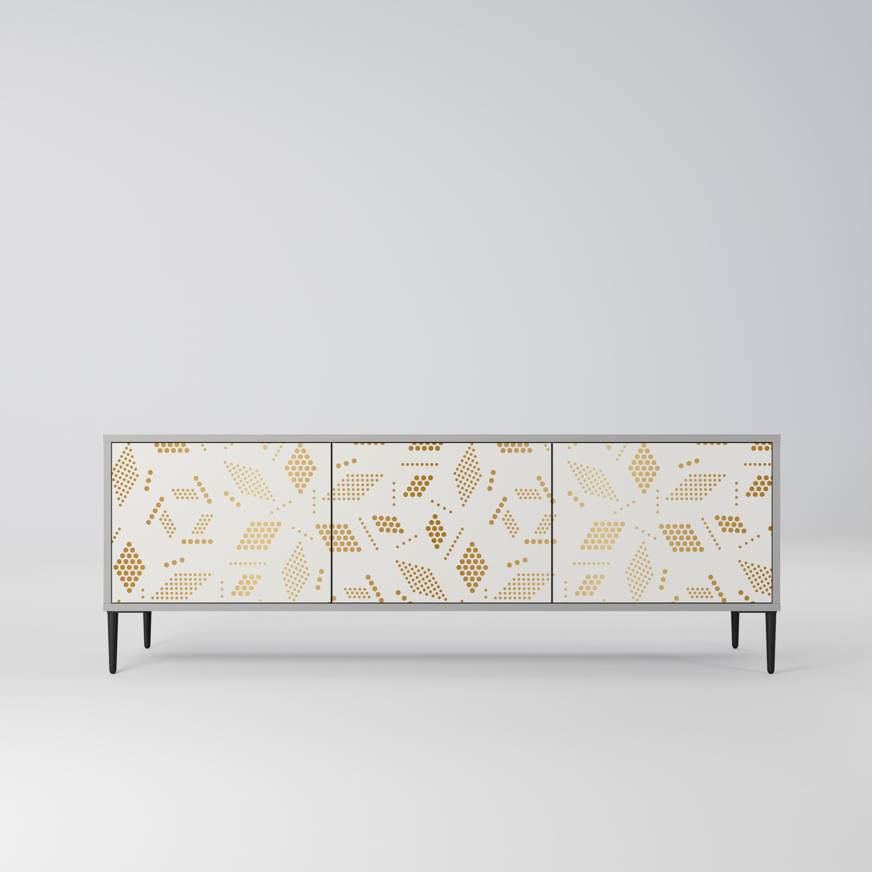 Mueble de TV de 3 puertas SPOTTED DAZE en acabado gris
