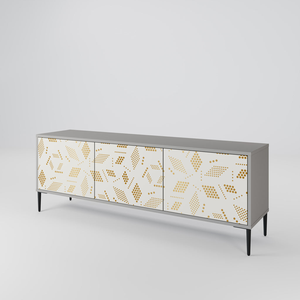Mueble de TV de 3 puertas SPOTTED DAZE en acabado gris