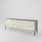 SPOTTED DAZE Mueble de TV de 3 Puertas en Acabado Gris