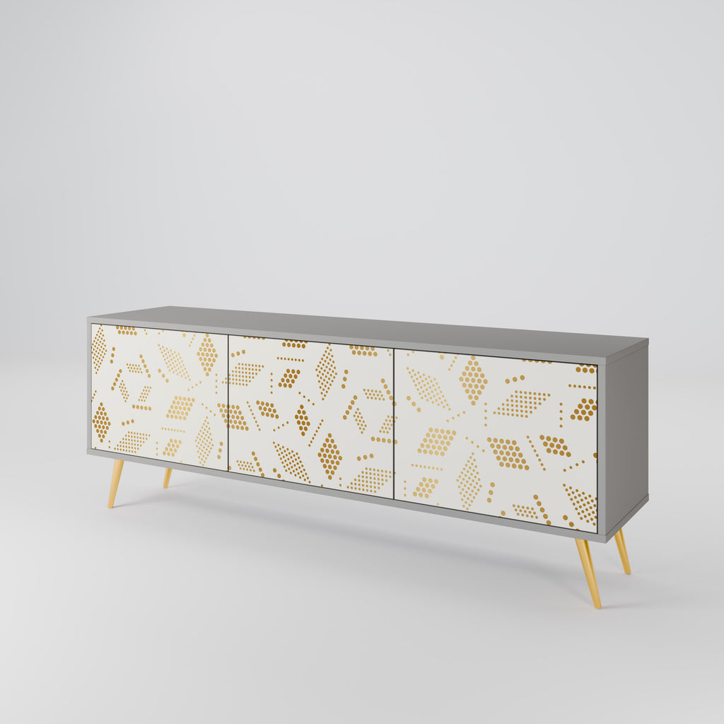 Mueble de TV de 3 puertas SPOTTED DAZE en acabado gris