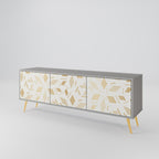 SPOTTED DAZE Mueble de TV de 3 Puertas en Acabado Gris