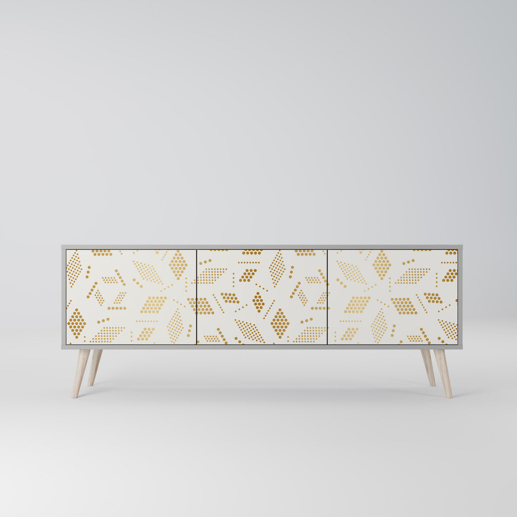 Mueble de TV de 3 puertas SPOTTED DAZE en acabado gris