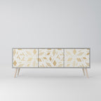 SPOTTED DAZE Mueble de TV de 3 Puertas en Acabado Gris