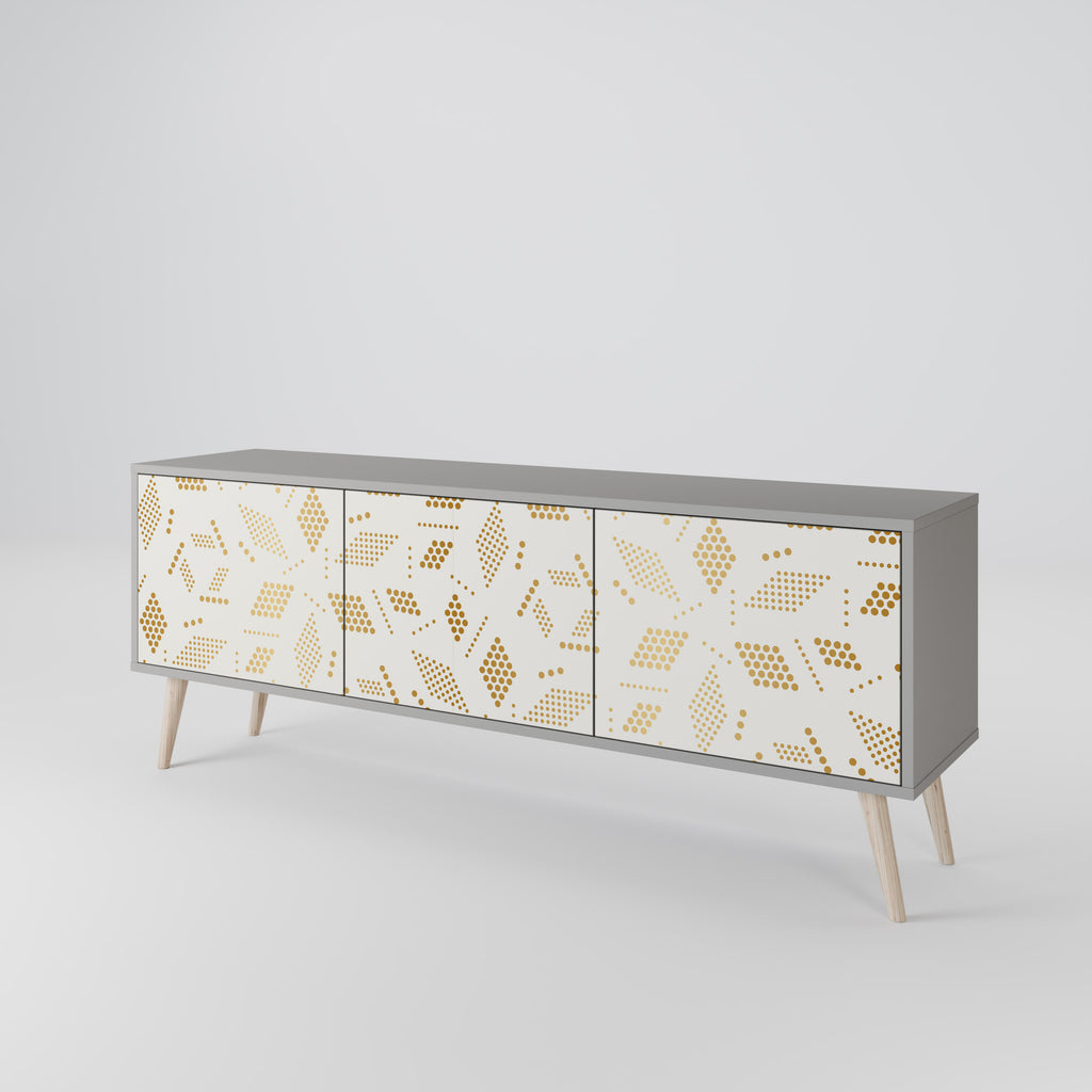 Mueble de TV de 3 puertas SPOTTED DAZE en acabado gris