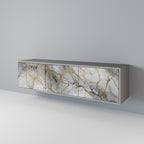 TIMELESS GLIDE Mueble de TV de 3 Puertas en Acabado Gris