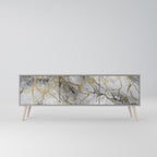 TIMELESS GLIDE Mueble de TV de 3 Puertas en Acabado Gris