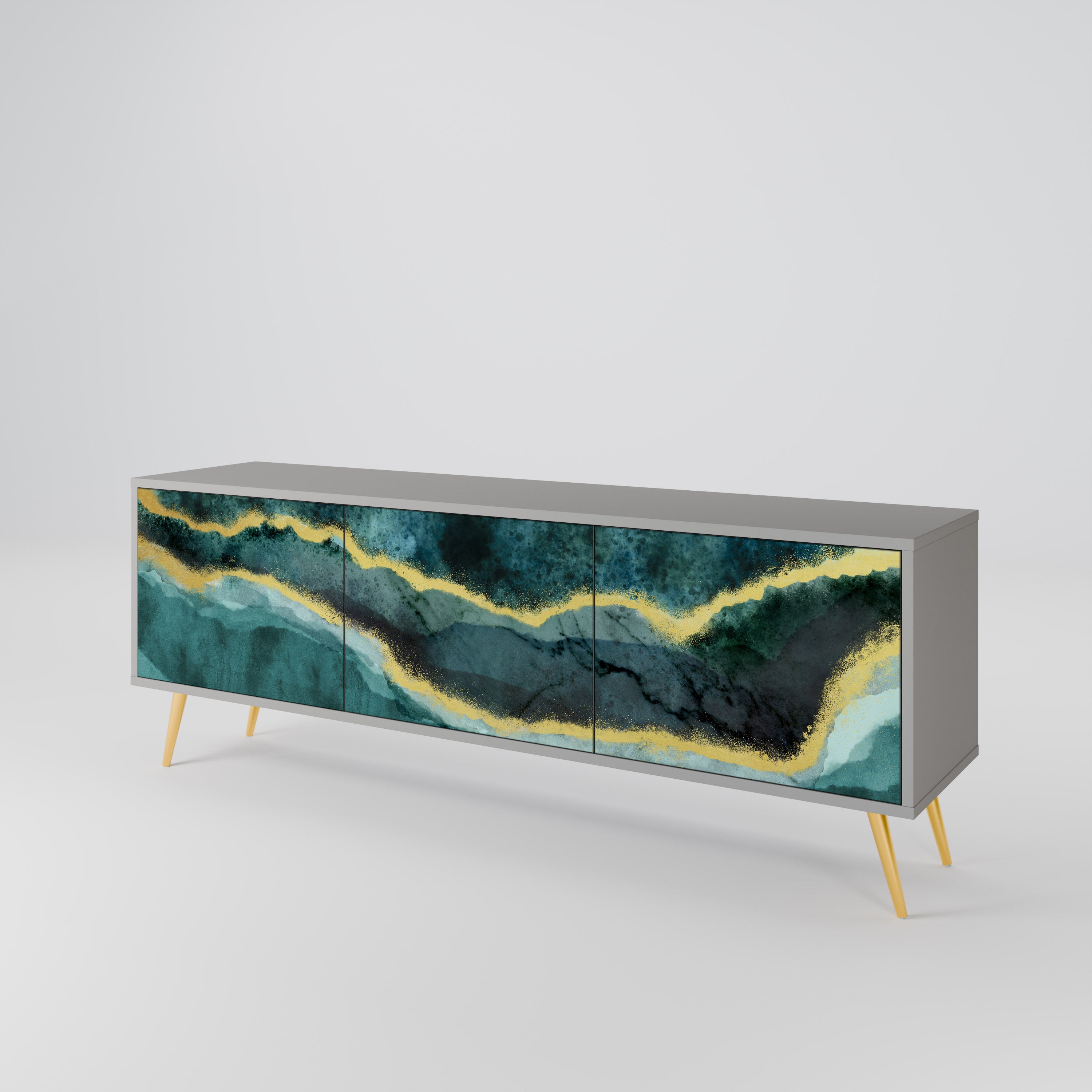 GOLDRUSH ODYSSEY Mueble de TV de 3 Puertas