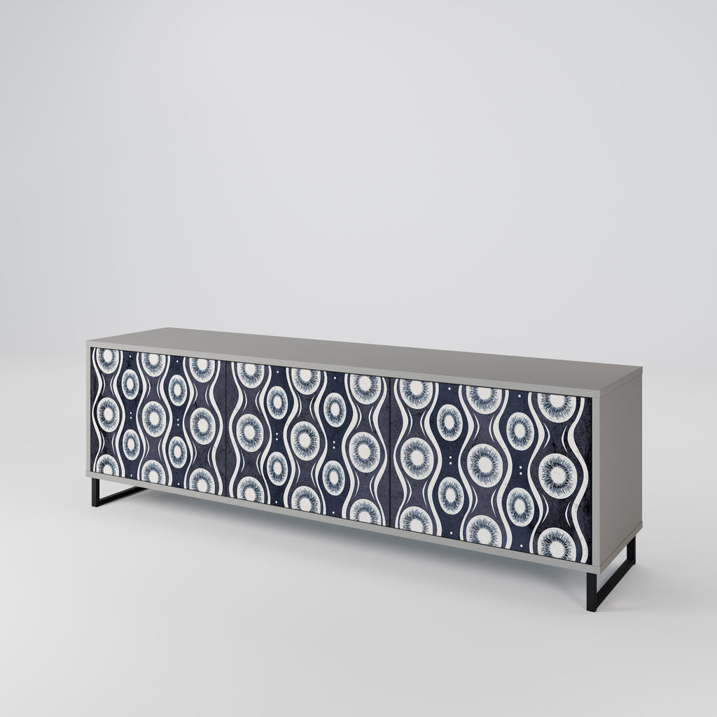 Mueble de TV de 3 puertas GRAPHITE EYES en acabado gris
