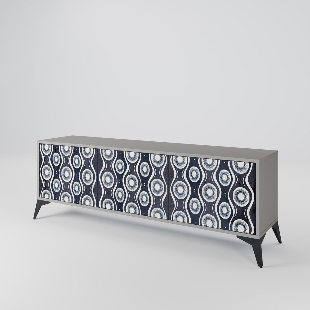 Mueble de TV de 3 puertas GRAPHITE EYES en acabado gris