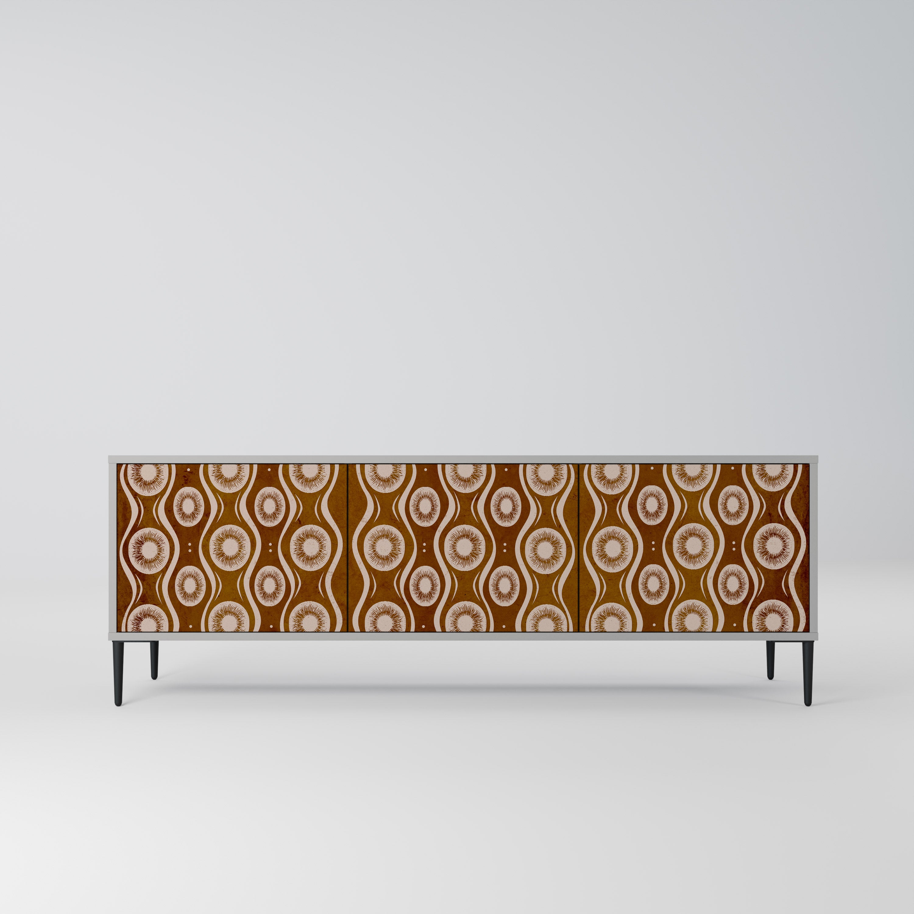 Mueble de TV de 3 puertas BROWN EYES en acabado gris