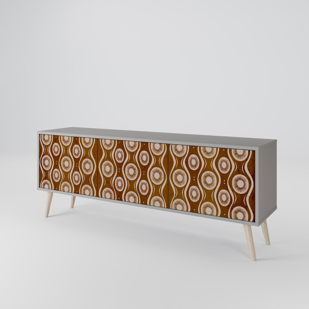 Mueble de TV de 3 puertas BROWN EYES en acabado gris
