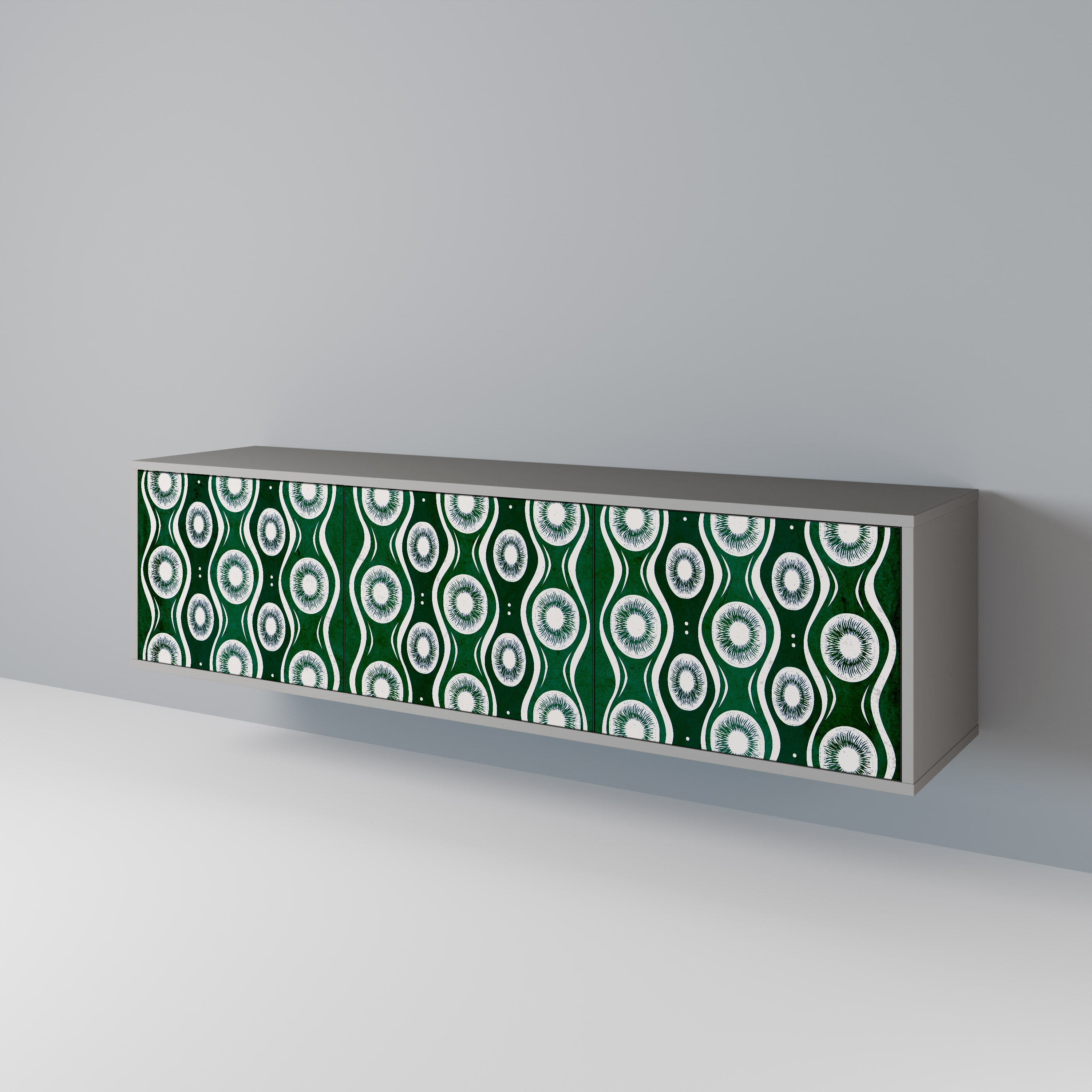 GREEN EYES Mueble de TV de 3 Puertas
