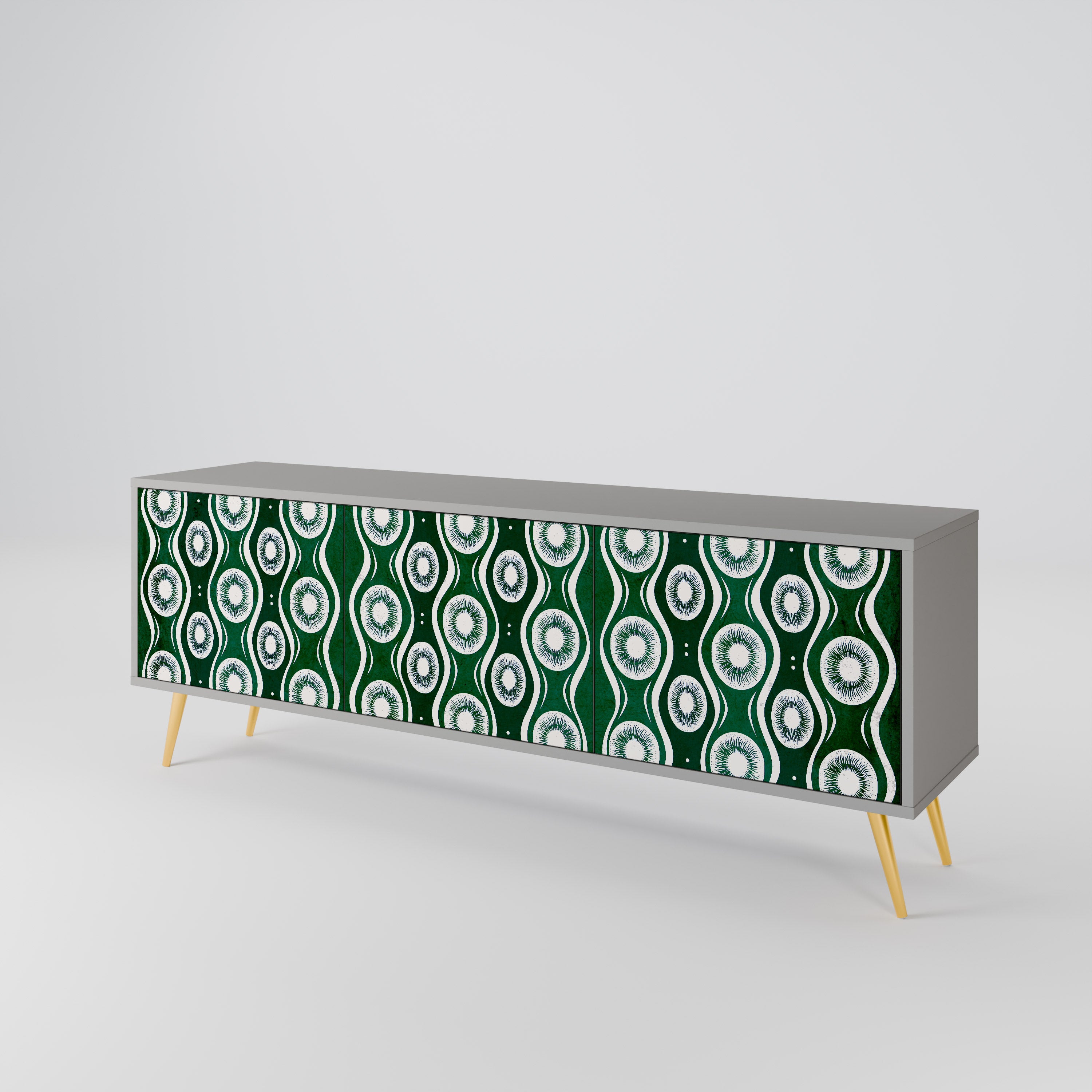 GREEN EYES Mueble de TV de 3 Puertas